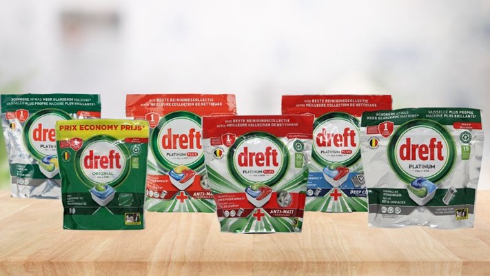 tablettes lave-vaisselle Dreft